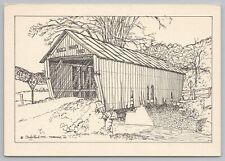 Bridge~Cilley Bridge 1883 Ink Sketch~Continental Postcard picture