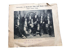 Antique University Of Rochester Glee Banjo Club Annual Tour Leaflet C.1915 picture