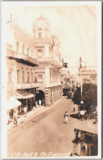 San Francisco California City Hall Main Street Old Cars CA RPPC Vintage Postcard picture