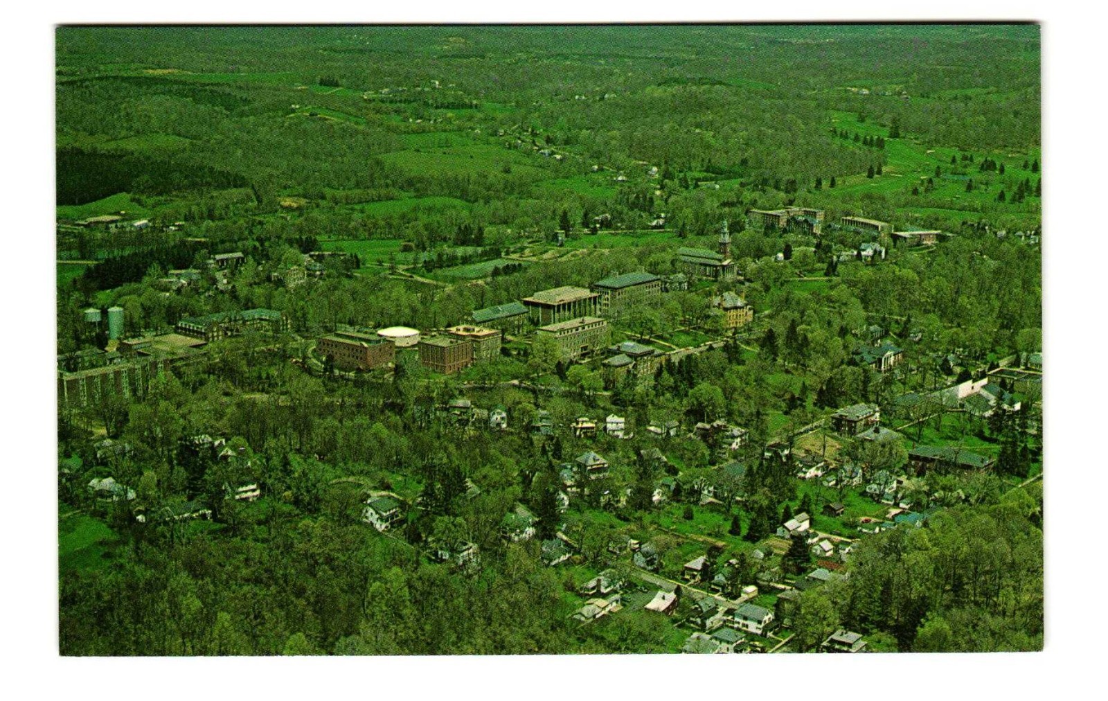 Aerial view of Denison University Granville OH vintage postcard unposted Aerial view of Denison University Granville OH vintage postcard unposted