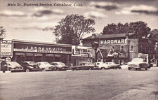 Colchester CT Main Street Business Section Shops circa 1940s Unused Postcard  picture