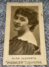 Early Pioneer Cigarettes Richmond Cavendish Tobacco Card Actress MISS CLEMENTS picture
