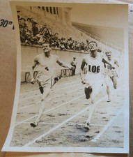 1936 Press Photo Bonthron win 1500 Meter Race,Cambridge Olympic Trial w/ caption picture