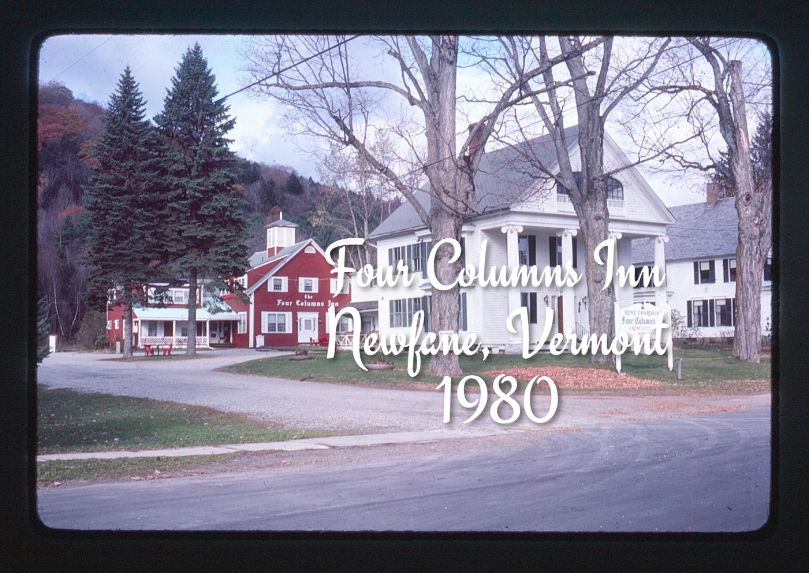 35mm slide Four Columns Inn Newfane, Vermont - 1980 (BB) 35mm slide Four Columns Inn Newfane, Vermont - 1980 (BB)