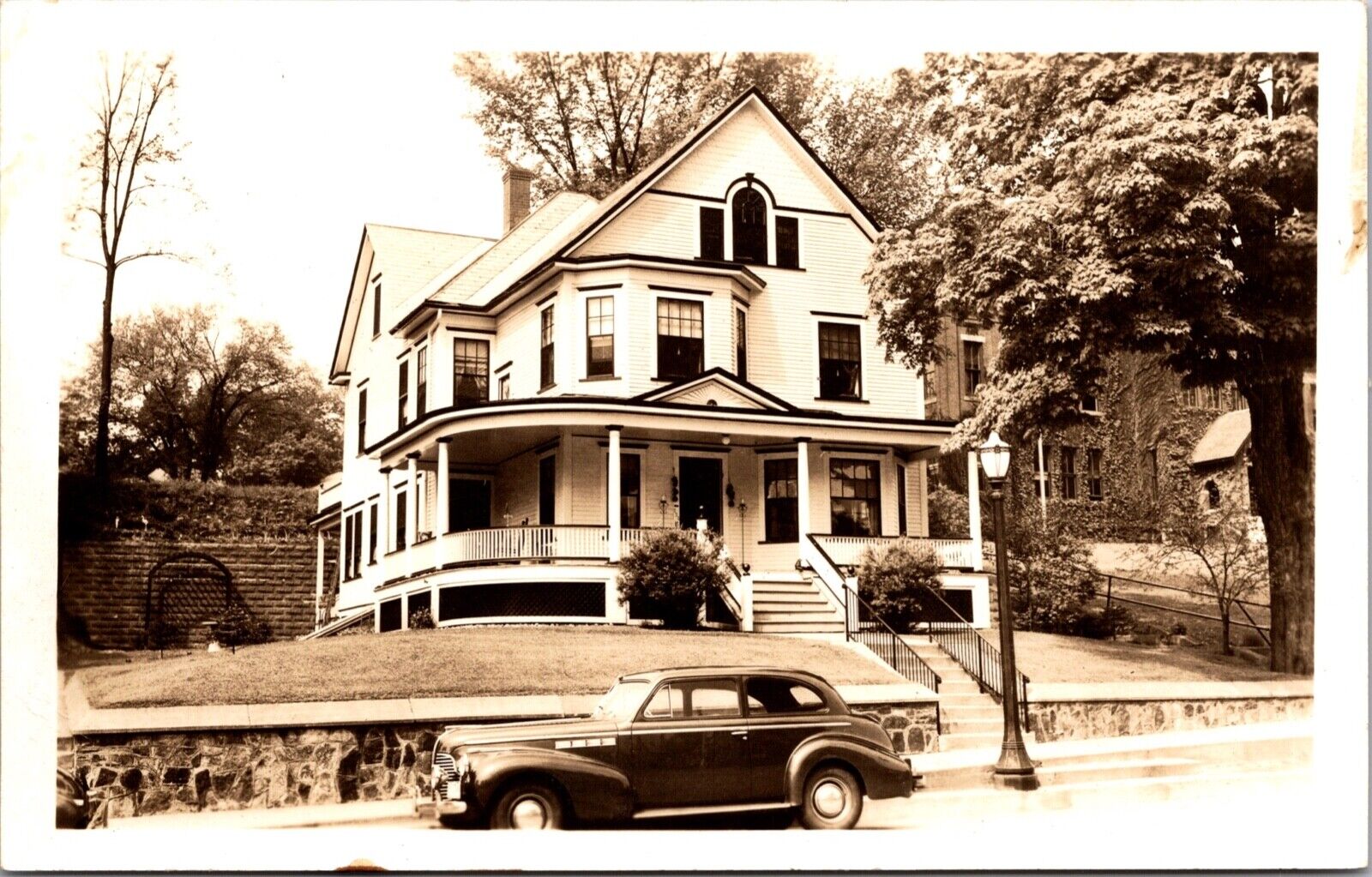Real Photo Postcard Bed and Breakfast 224 Main Street in Brattleboro, Vermont