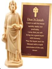 St Joseph House Selling Statue Kit USA Made with Double Sided Prayer Card picture