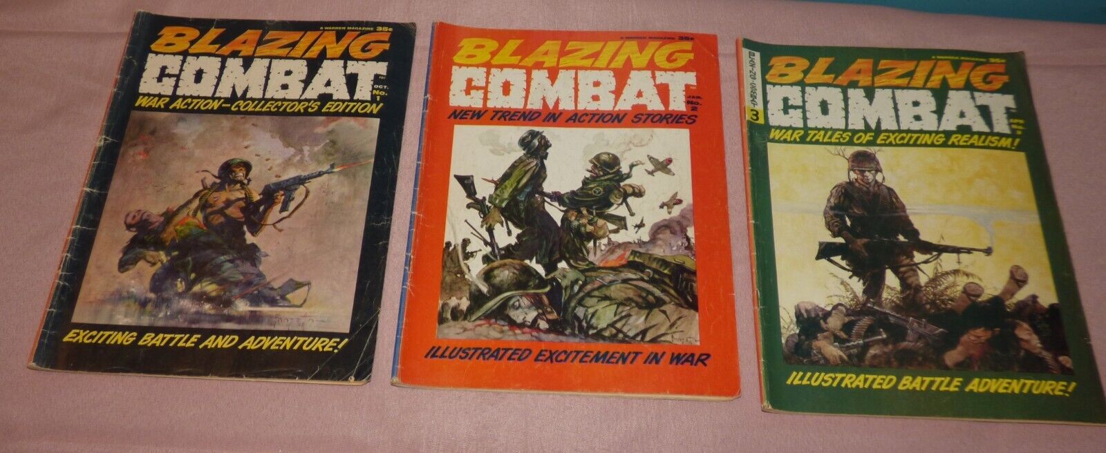 Warren Magazine Blazing Combat Lot, Vol. 1,2 & 3