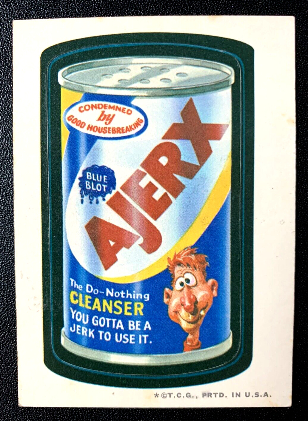 1973 Wacky Packages 2nd Series Ajerx Cleanser  Black Ludlow (EX)