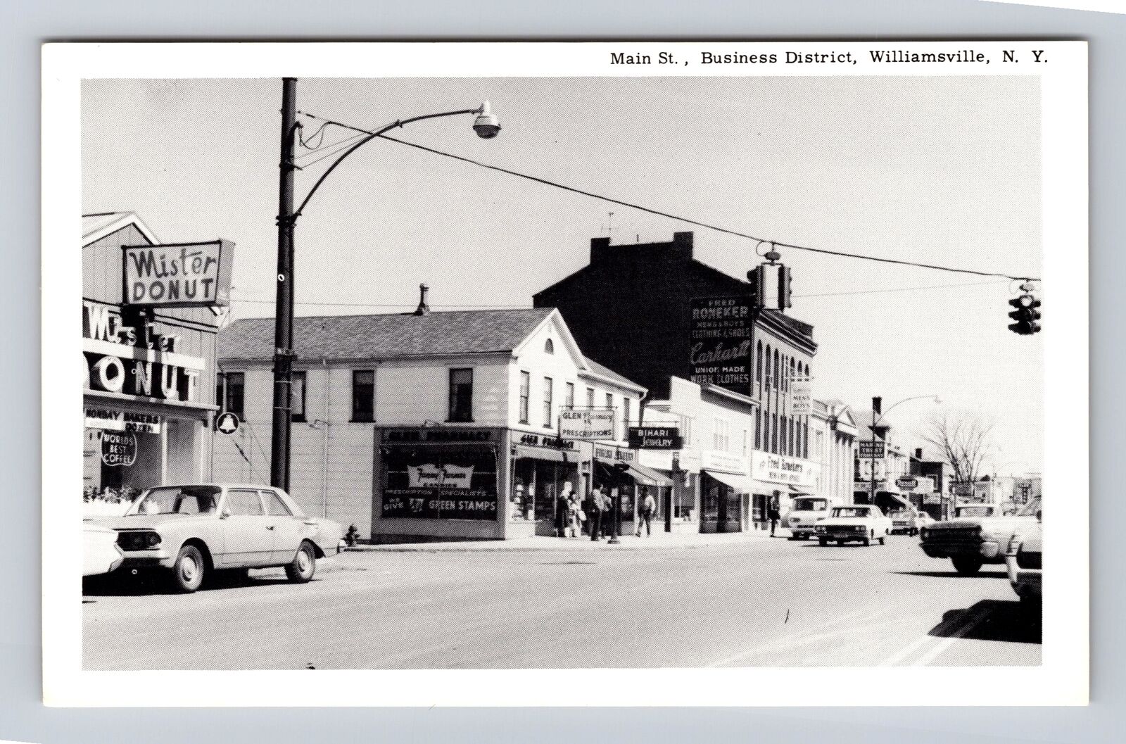 Williamsville NY-New York, Main Street, Main Business District, Vintage Postcard