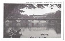 Shelburne Falls Massachusetts c1930's Deerfield River, bridge picture