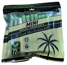 KING PALM ROLLING PAPER CONES PALM LEAF WRAPS 25X MINI SIZE 1 PACK picture