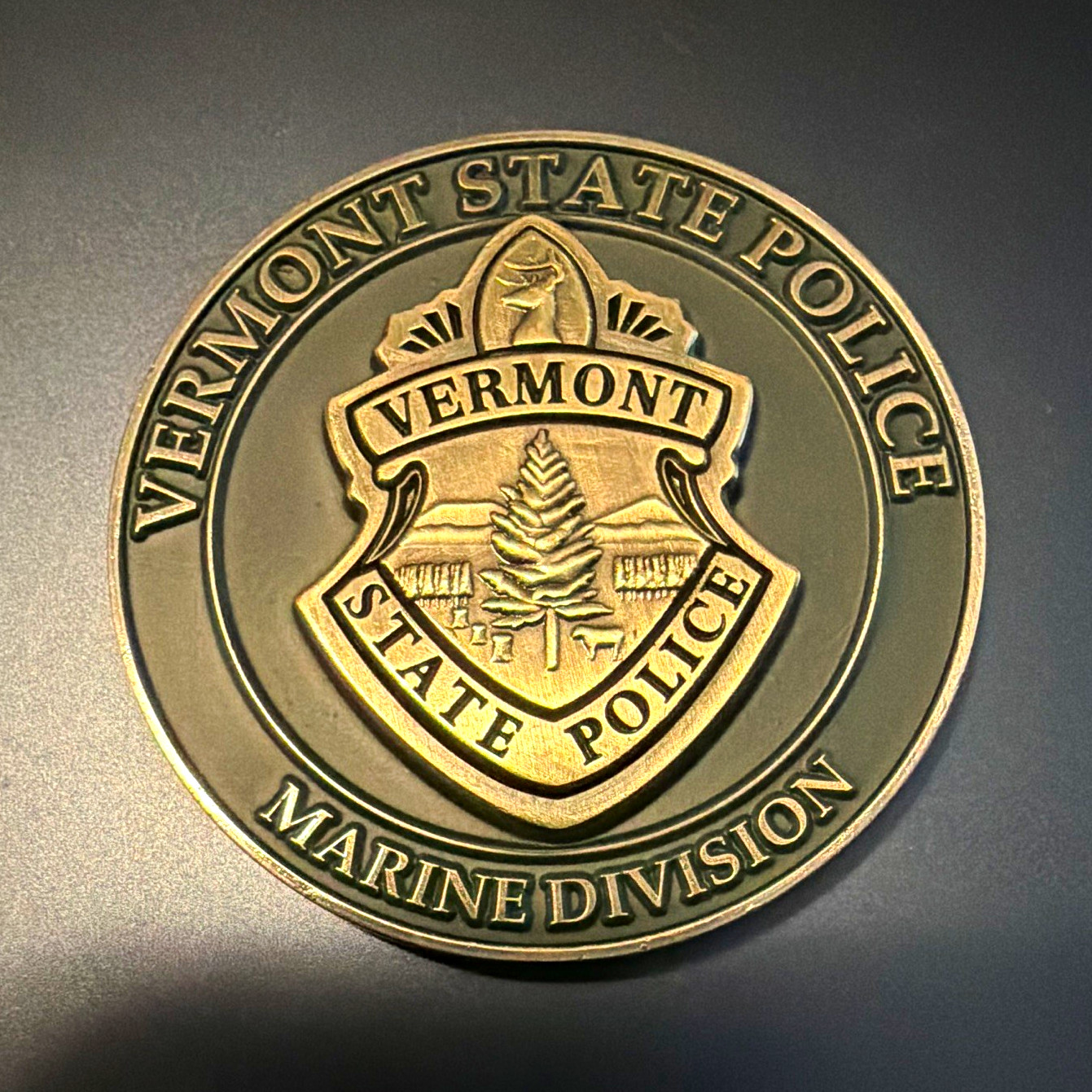 Vermont State Police Marine Div Maidstone Lake Patrol Challenge Coin Vermont State Police Marine Div Maidstone Lake Patrol Challenge Coin