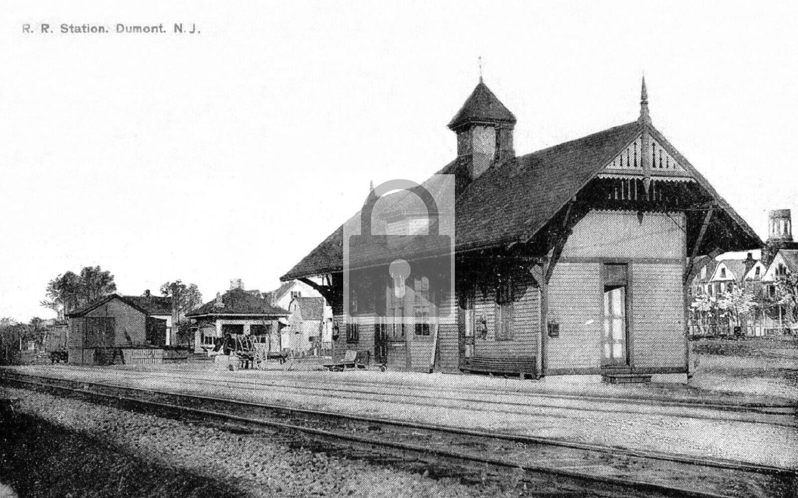 Railroad Train Station Depot Dumont New Jersey NJ Reprint Postcard