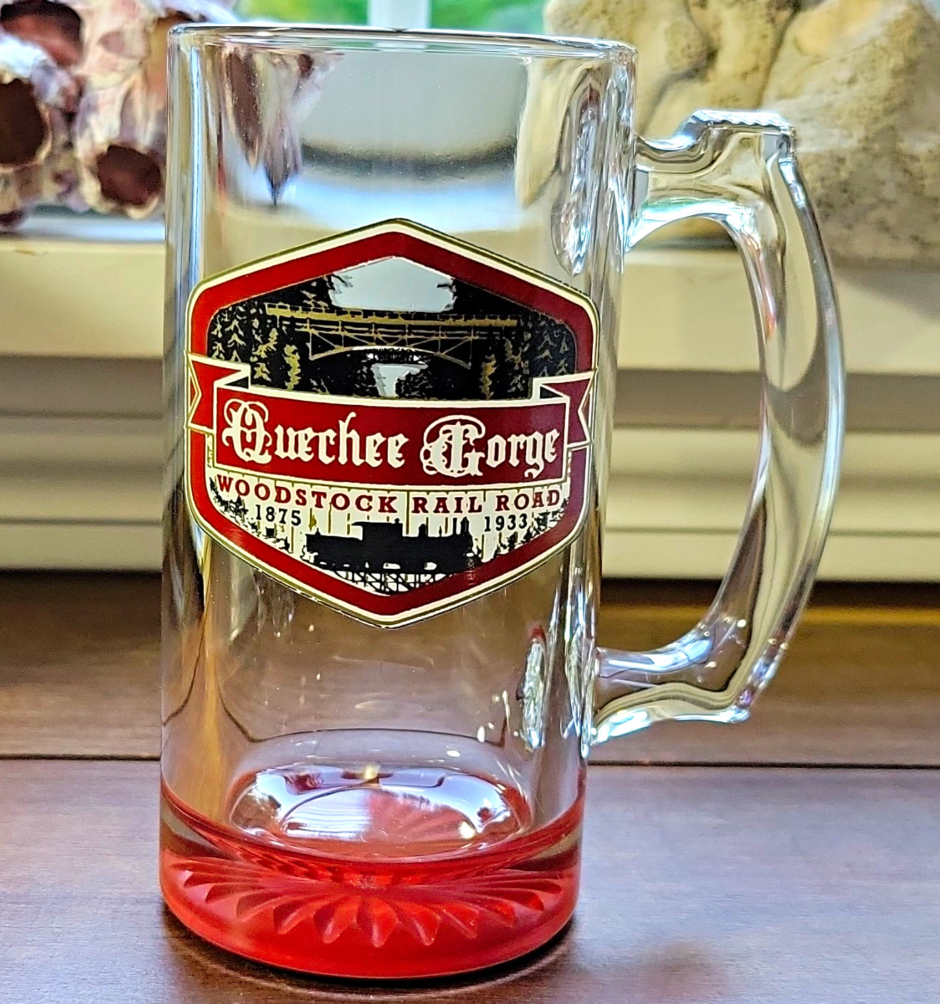 Vintage Quechee Gorge Woodstock Vermont Rail Road Breweriana Mug Commemorative Vintage Quechee Gorge Woodstock Vermont Rail Road Breweriana Mug Commemorative