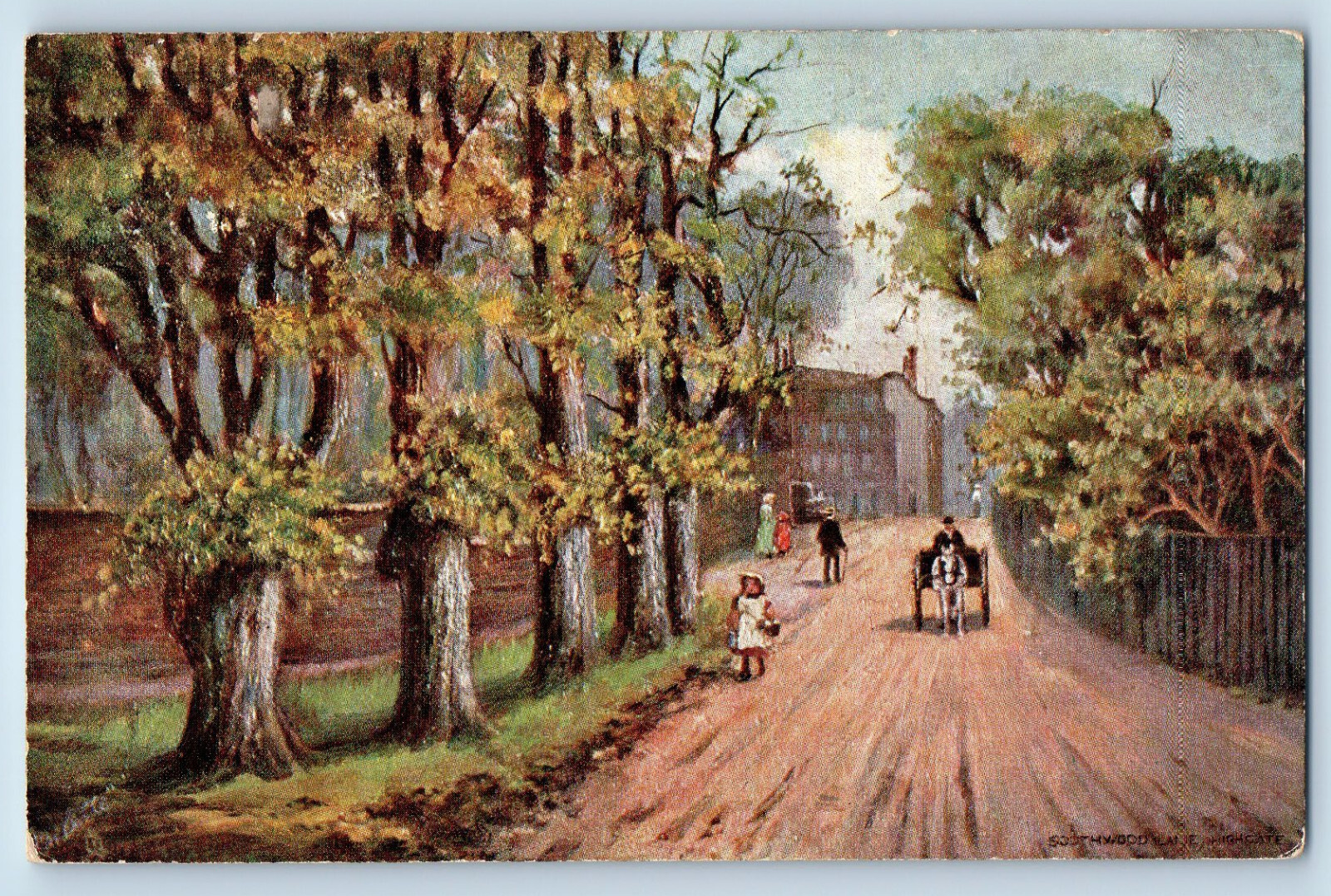 London England Postcard Southwood Highgate Road c1910 Antique Oilette Tuck Art London England Postcard Southwood Highgate Road c1910 Antique Oilette Tuck Art
