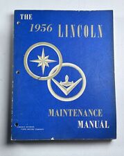 1956 Lincoln Car  Maintenance Manual  picture