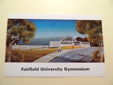 Fairfield University Fairfield Connecticut vintage postcard gymnasium 1958 picture