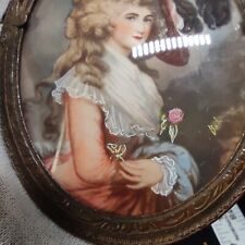 Antique Miniature Portrait Plaque Lady Georgiana Cavendish Duchess of Devonshire picture