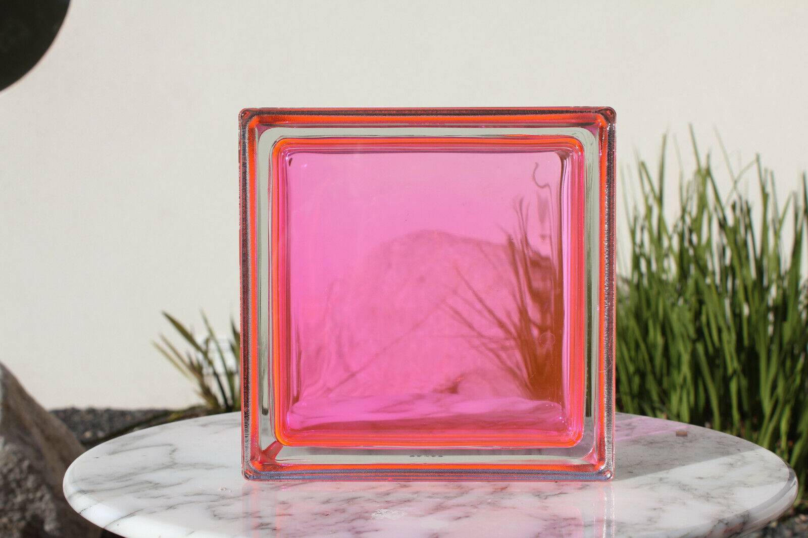 Mendini Pink Glass Block/Brick Mid Century Modern Design Style Panton/Eames Era
