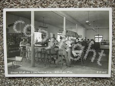 RPPC-WILLISTON FL-UNION STATION-BUS-LUNCHEONETTE INTERIOR-CLINE REAL PHOTO-FLA picture