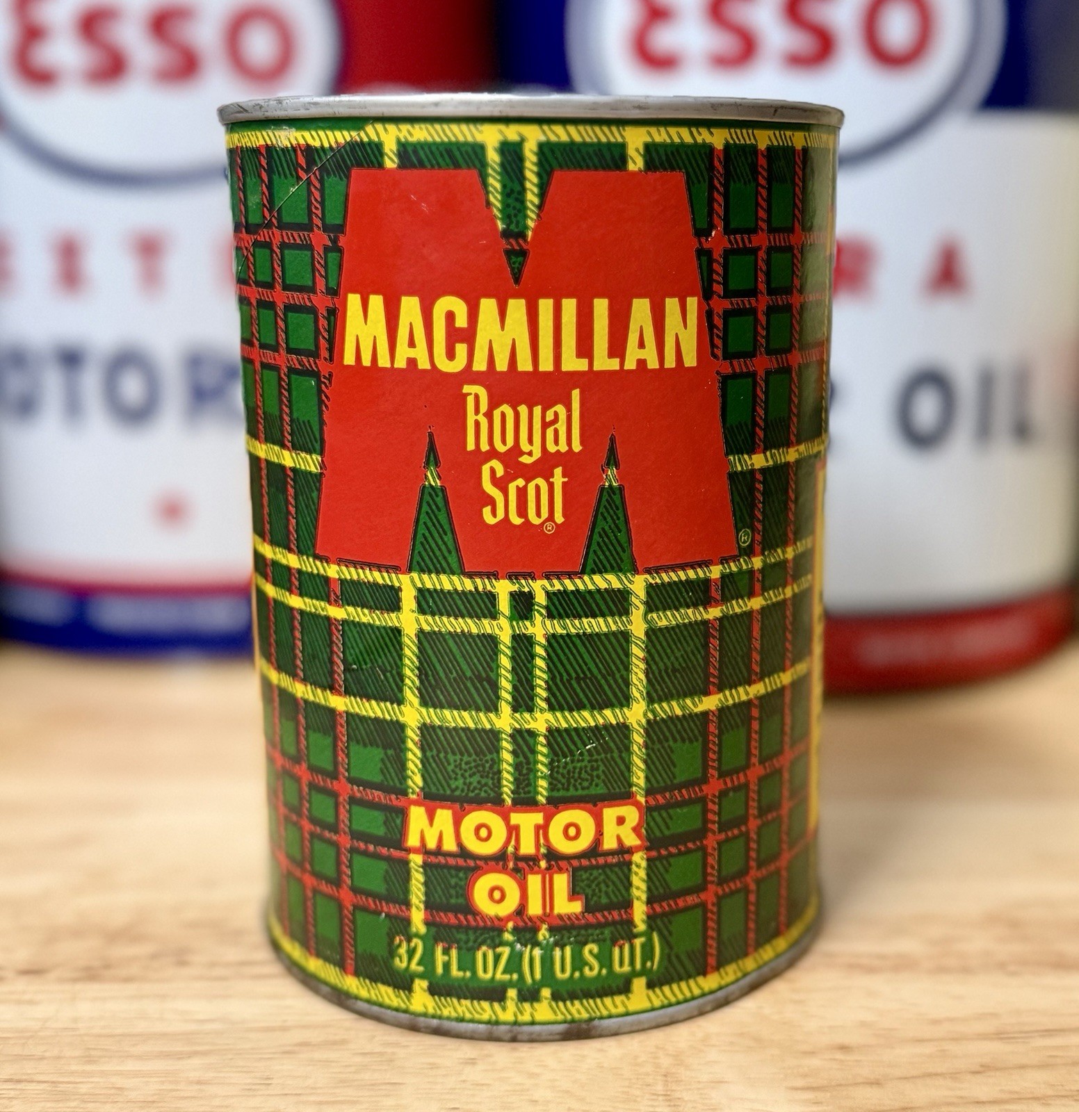 Vintage NOS Macmillan Royal Scot Motor Oil Can Quart FULL Vintage NOS Macmillan Royal Scot Motor Oil Can Quart FULL