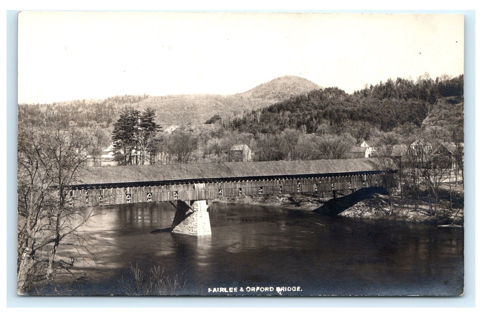 Fairlee & Orford Bridge VT Vermont RPPC Real Photo UDB Postcard E2