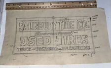Vintage Outdoor Sign Ad Sample Mockup: Salisbury Tire Company Massachusetts MA picture