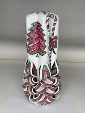 Holland Candles Christmas Candy Cane  Angel Tree Bow Holiday 14 Inch Tall picture