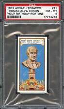 1939 ARDATH YOUR BIRTHDAY FORTUNE #11 THOMAS EDISON PSA 8 *DS12232 picture