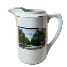 BRANDON VT Monument VERMONT ANTIQUE Souvenir China TRINKET CREAMER picture