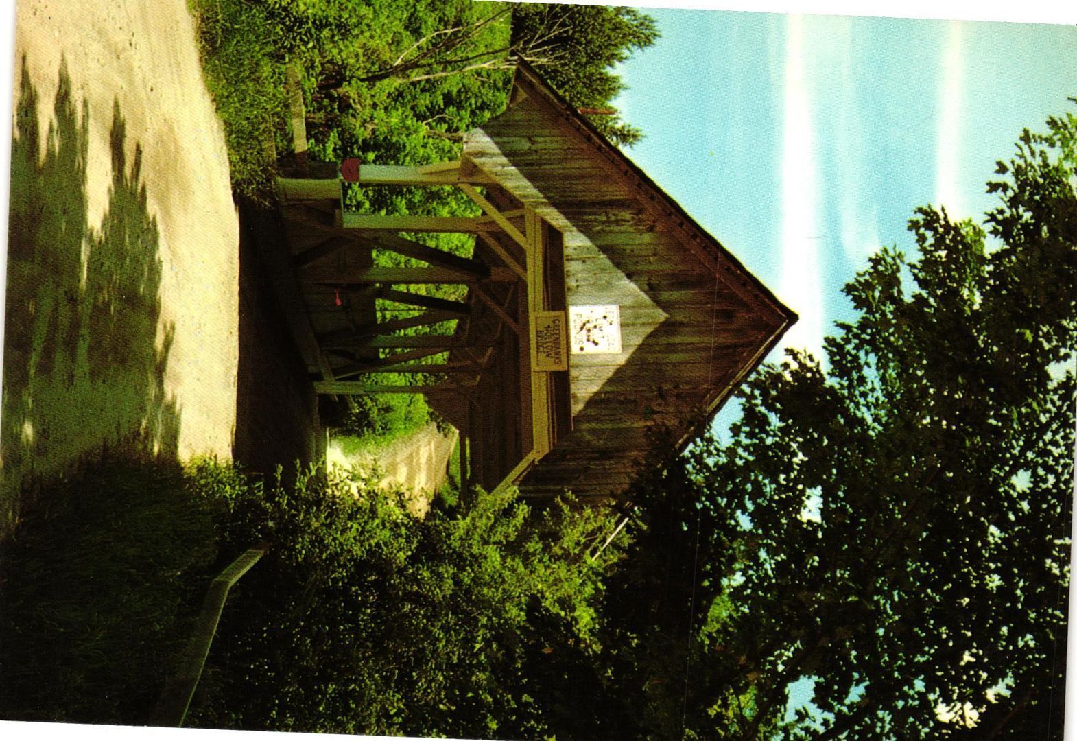 Vintage Postcard 4x6- GREENBANKS HOLLOW COVERED BRIDGE, DANVILLE, VT.