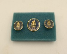 Vintage 2000 Manchester British Olympic Bid Enamel Cufflinks & Pin Badge picture