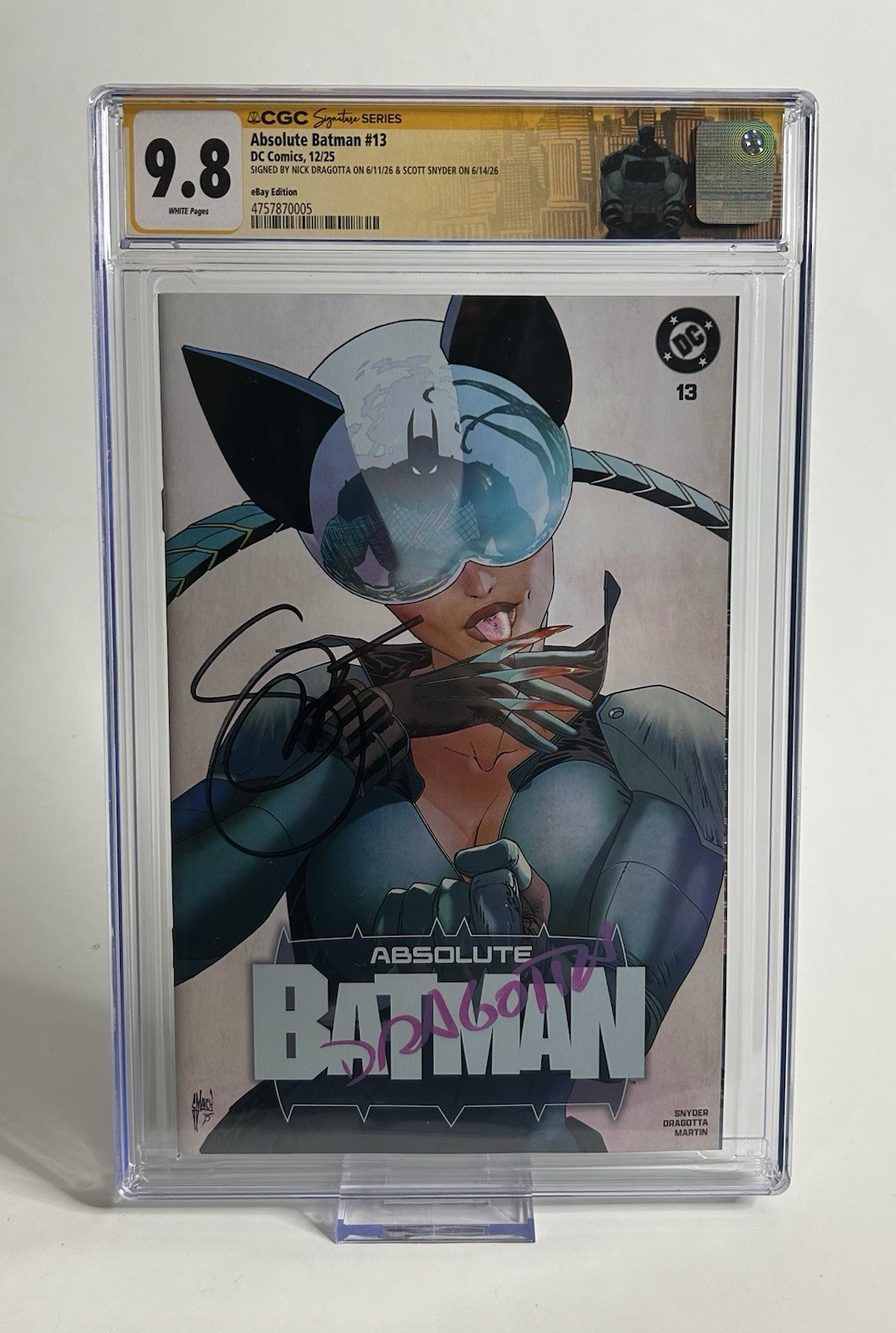 Absolute Batman #13 First Print 2025 Signed Synder Dragotta CGC 9.8 March Cover Absolute Batman #13 First Print 2025 Signed Synder Dragotta CGC 9.8 March Cover