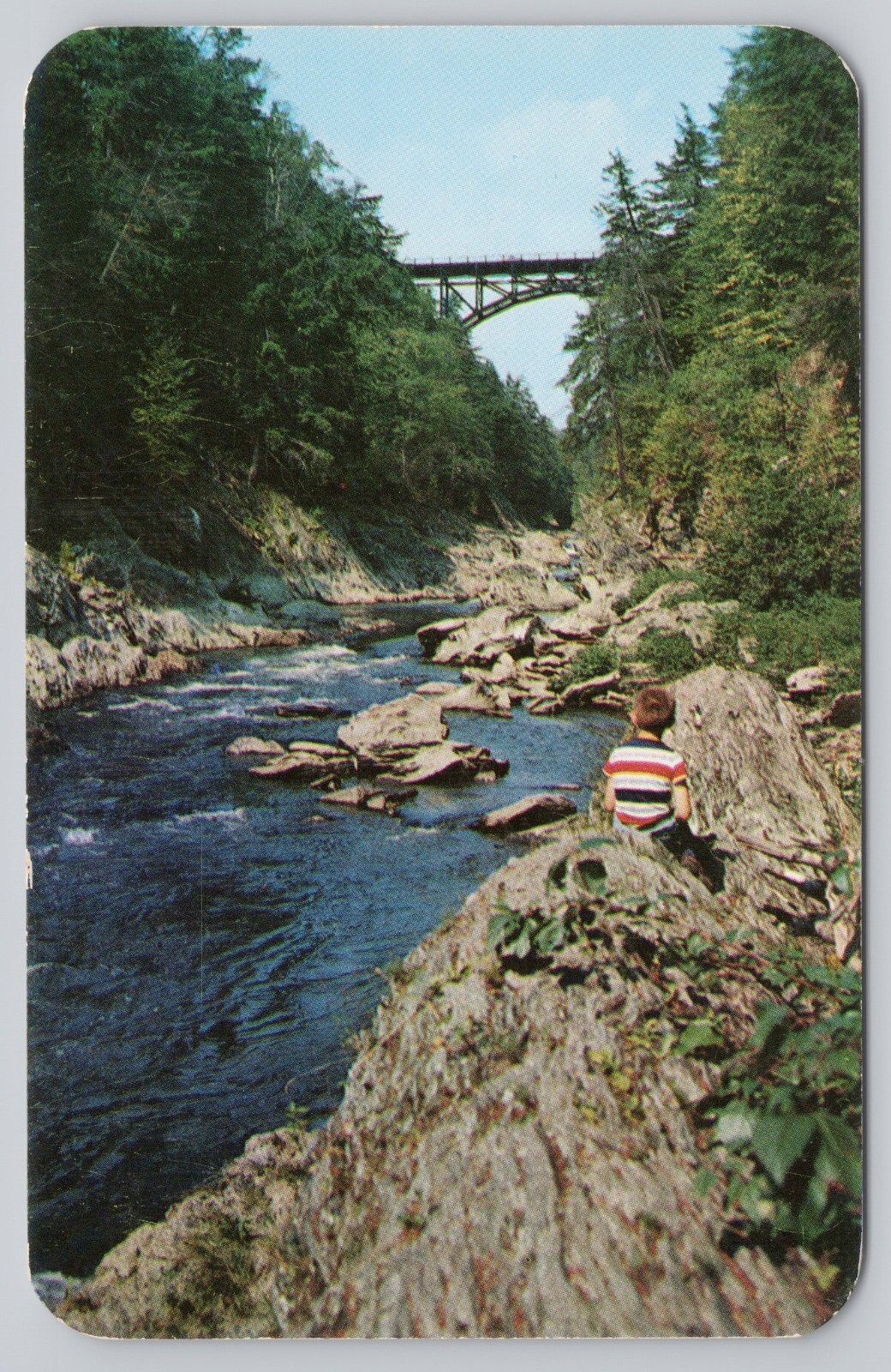 Quechee Gorge Green Mountains Vermont Chrome Postcard