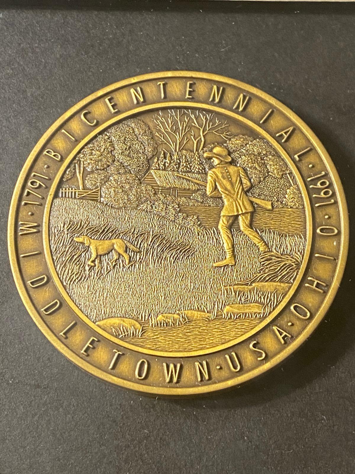 Middletown, Ohio Bicentennial 1791 - 1991 Commemorative Medal Set VERY RARE 