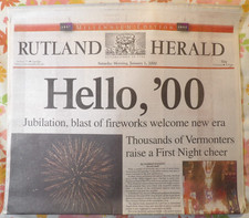 Rutland Herald Jan 1 2000 Vermont Three Sections picture