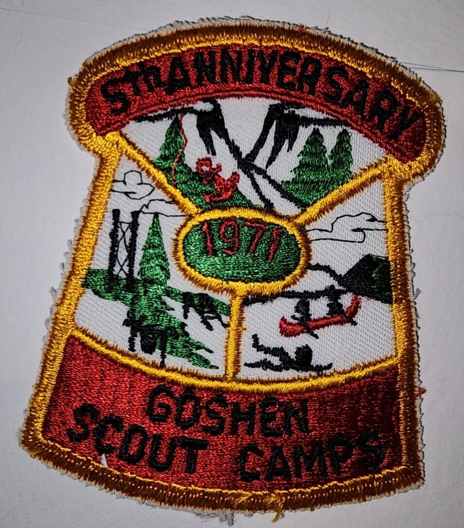Goshen Scout Camps 1971 5th Anniversary  patch