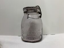 Rare 1/2” Pint Borden Creamery Bottle Light SCA Eagle Tin Top￼￼ picture