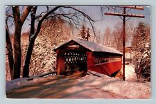 Sunderland VT- Vermont, Chiselville, Covered Bridge, Chrome c1997 Postcard picture