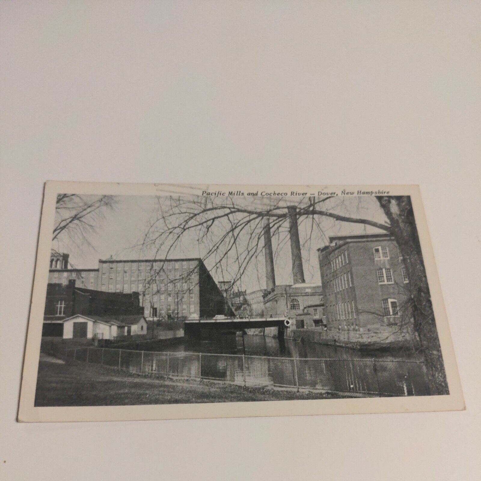 Pacific Mills And Cocheco River-Dover,New Hampshire Real Photo Postcard