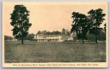 Red Bank New Jersey~Shrewsbury River Country Club Hotel~Auto Parking~1920s B&W picture