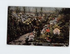 Postcard Interior of Horticultural Building Belle Isle Detroit Michigan USA picture