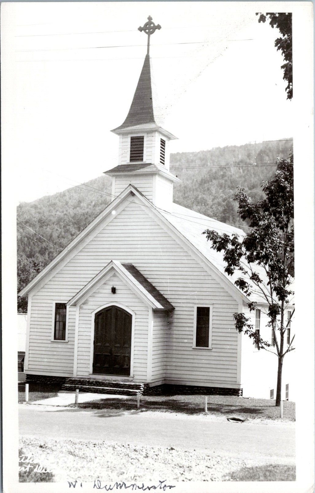 RPPC - West Dummerston Baptist Church, West Dummerston Vermont - Photo Postcard