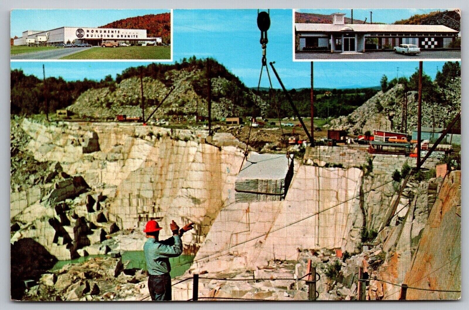 Barre Vermont Rock Of Ages Granite Quarry Attraction Chrome UNP Postcard