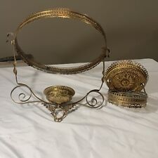 Brass Antique Victorian Hanging Oil Lamp Frame, Chain Retractor Parts picture