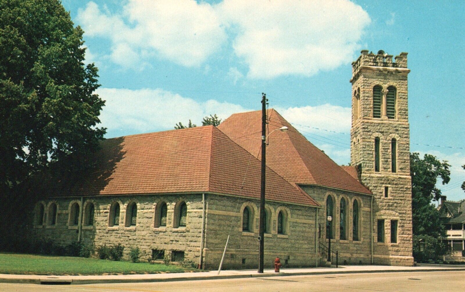 Salisbury, MD, Trinity Methodist Church, North Division St., Old Postcard b5858