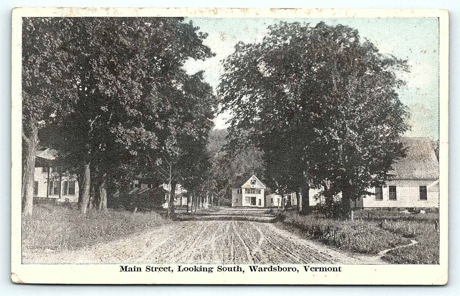 Postcard VT Wardsboro Pre1920 View Main Street Looking South Dirt Street R46