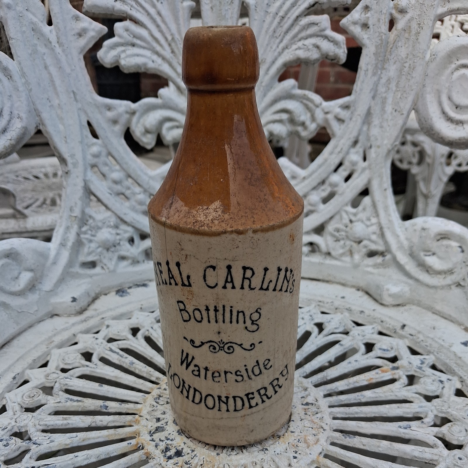 Neal Carlin Waterside Londonderry Derry Stoneware Bottle Beer Irish Neal Carlin Waterside Londonderry Derry Stoneware Bottle Beer Irish