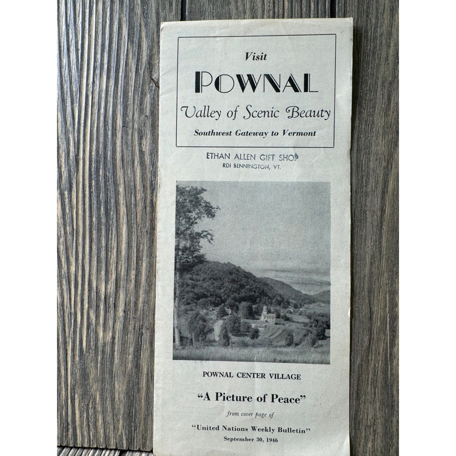 Vintage Visit Pownal Valley Of Scenic Beauty Brochure - 1946 Vintage Visit Pownal Valley Of Scenic Beauty Brochure - 1946