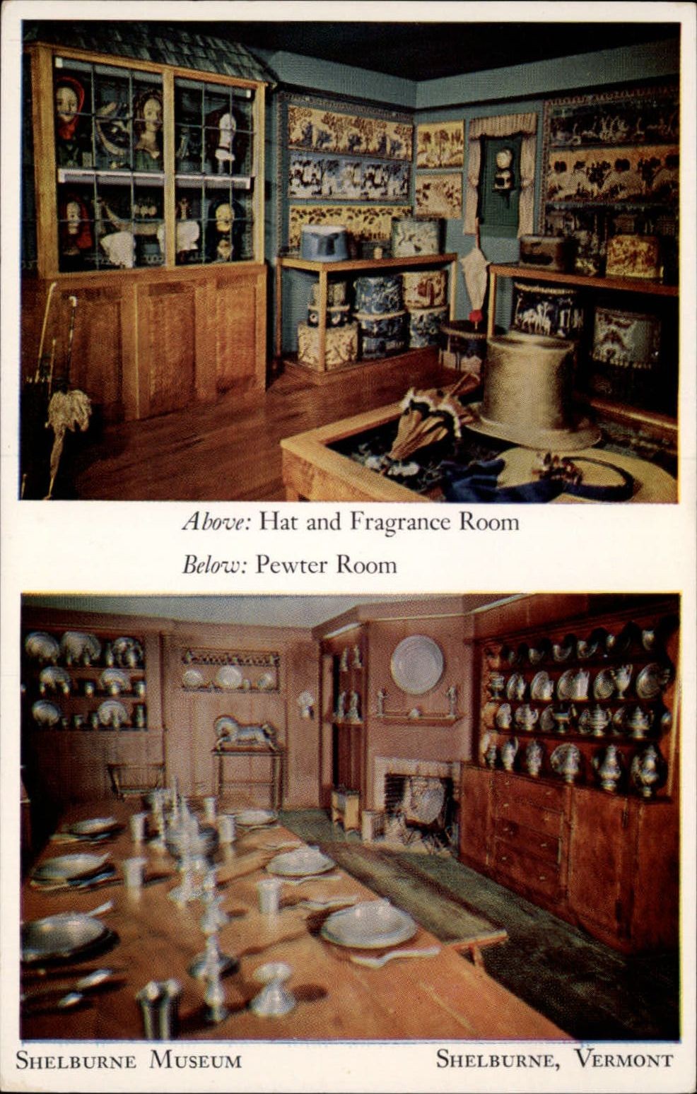 Vermont Shelburne Museum two views ~ vintage postcard sku767